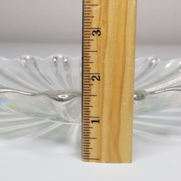 FEDERAL Iridescent Celestial Sunburst Center Serving Art Glass Bowl - Picture 7 of 8